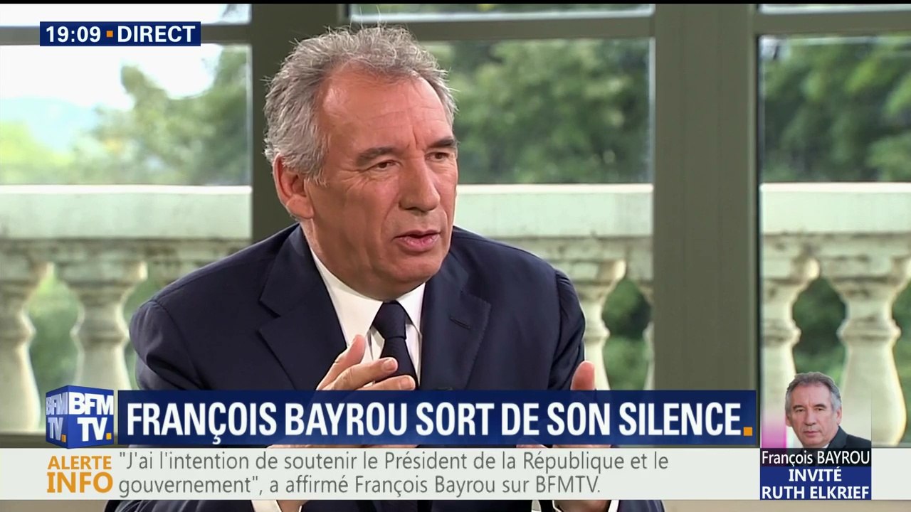 François Bayrou, invité de Ruth Elkrief sur BFMTV - 050917