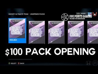 NHL 16 HUT - HUGE 480K ($100) PACK OPENING - HOCKEY FIGHTS CANCER