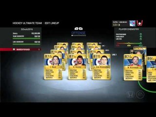 NHL 16 - HUT Lineup in advance of Division 1 game play - lets do this!