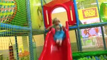 Indoor Playground Family Fun for Kids Part 3 with Spelling | Ball Pits, Inflatables, Slide