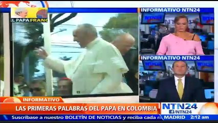 “No pierdan la alegría, no pierdan la esperanza”: Papa Francisco tras su llegada a Colombia