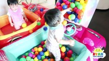Ball Pit Show with GIANT BALL PITS and Learn colors with Giant Dump Truck Toy-m33rhqyGwSs