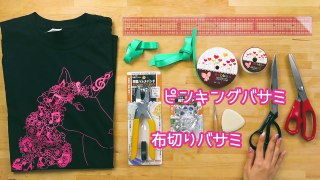 【DIY】Tシャツリメイク！レースアップスリーブの作り方♡-ZomXNVOig0U