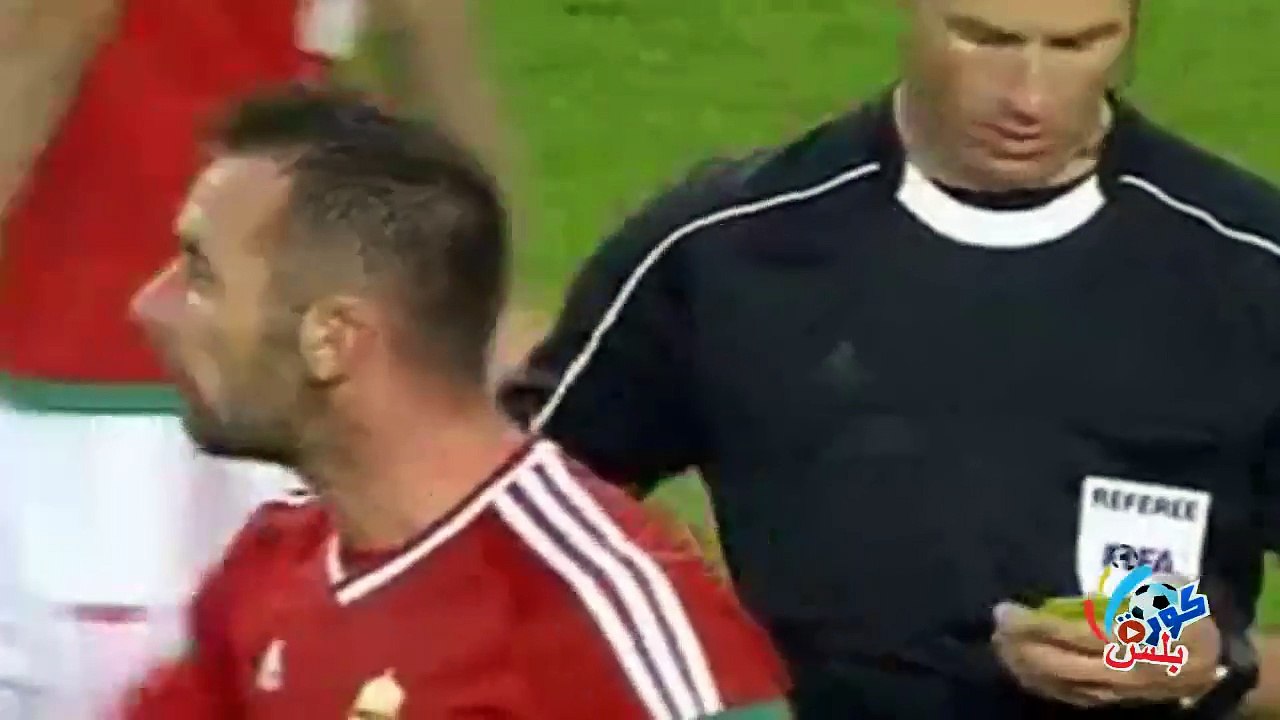 لقطة الموسم لاعب المجر يعتدي على رونالدو بعدما مرر الكرة بين قدميه بالكعب !! شاهد رد فعل رونالدو !!