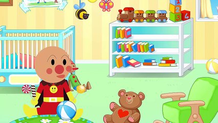 アンパンマンは昼寝中にメロンパンに描かれた Anpanman Funny Videos For Kids-NR3-NcAiNFs