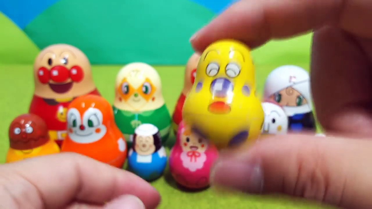 アンパンマン アニメおもちゃ マトリョーシカ人形 ❤ 中身は誰かな？ animation Anpanman Toy-GFHKGoWt2PE