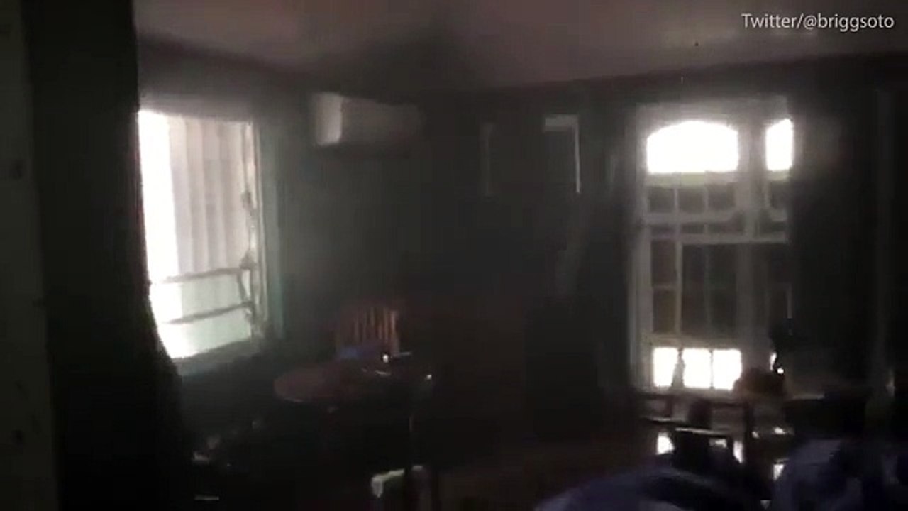 Hurricane Irma tears through bedroom in British Virgin Islands
