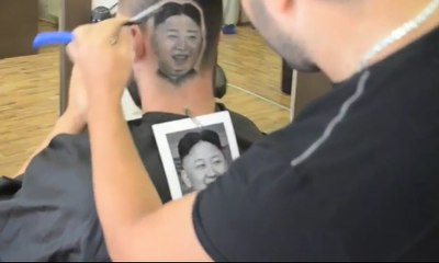 Tukang Cukur Serbia Bentuk Model Rambut Kim Jong Un