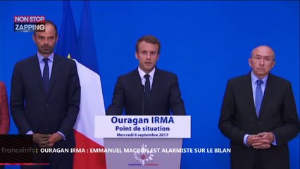 Ouragan Irma : Emmanuel Macron est alarmiste sur le bilan (vidéo)