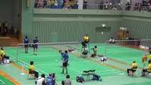 3日 バドミントン男子 ダブルス 新庄市体育館 3コート ふたば未来学園×ふたば未来学園 決勝（3）