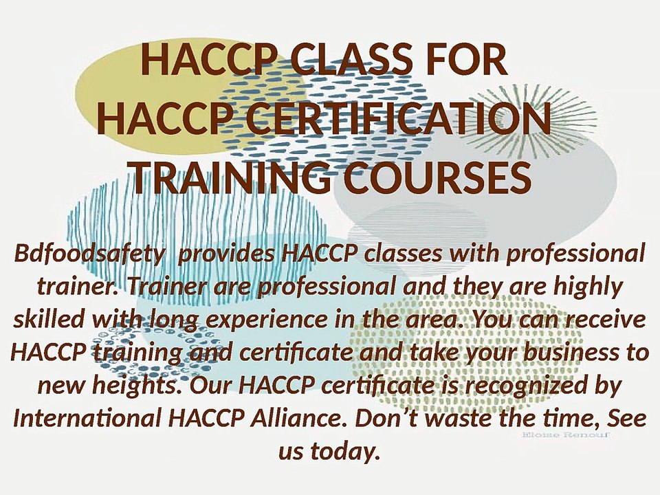 Haccp Class For Haccp Certification Training Courses