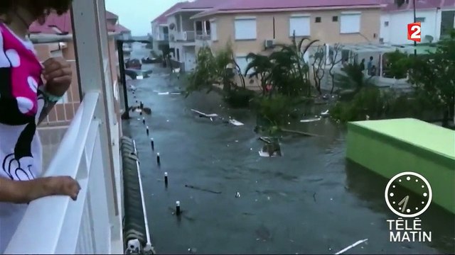 Inondations, toitures arrachées, clocher effondré : les premières images de Saint-Barthélemy après le passage d'Irma