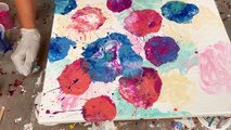 Acrylic Pour Painting: Create Flowers With Blown Puddles Using Americana Paint