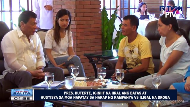 Pres. Duterte, iginiit na iiral ang batas at hustisya sa mga napatay sa harap ng kampanya vs iligal na droga
