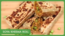 Soya Kheema Roll Recipe In Telugu | సోయ ఖీమ రోల్ | Healthy Veg Wrap | Easy To Make Kids Lunch Box