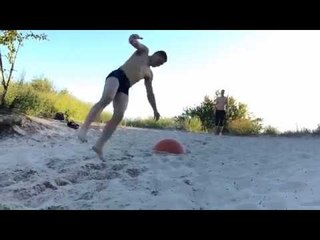 Friends Go Flippin' Mad on the Beach