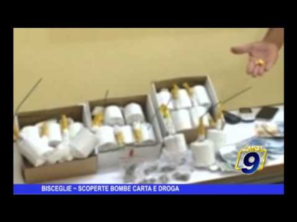 BISCEGLIE | Scoperte bombe carta e droga