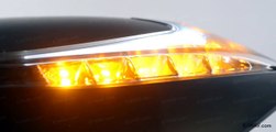 Two-tone LED fairing mount mirrors Lucifer black for sportsbike | KiWAV