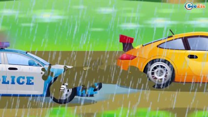Fast Police Car Race In the City Cars and Truck cartoon Compilation for children