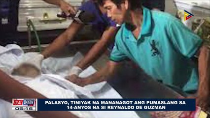 Palasyo, tiniyak na mananagot ang pumaslang sa 14-anyos na si Reynaldo de Guzman