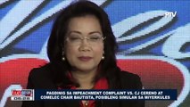 Pagdinig sa impeachment complaint vs CJ Sereno at COMELEC Chair Bautista, posibleng simulan sa Miyerkules