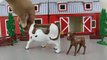 ♥Farm Toy Animals Cute Calf drinking milk from its mom Toy Cow Feeding Eating grass Playin