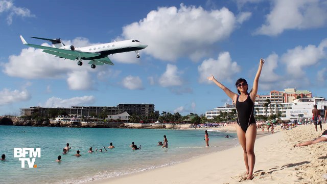 Saint-Martin: la célèbre plage Maho avant et après Irma