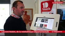 Port-Louis (56). Une borne 1D Touch en démonstration à la médiathèque Pondichéry