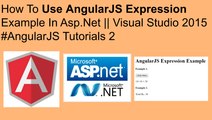 How to use angularjs expressions example in asp.net || visual studio 2015 #angularjs tutoials 2