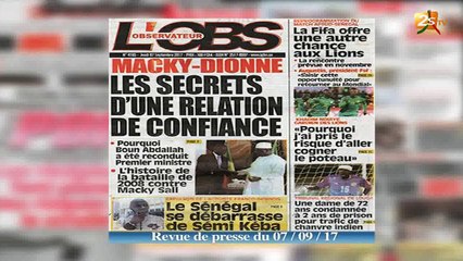 REVUE DE PRESSE DU 07 SEPTEMBRE 2017