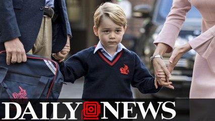 Prince George attends his first day of school without mom Kate