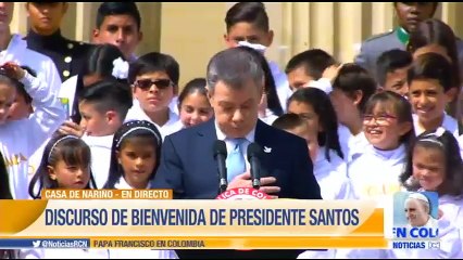 Download Video: Presidente de Colombia agradece al papa Francisco por acompañar al país en 