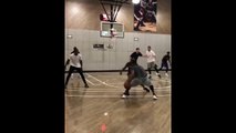 Carmelo Anthony, Tim Hardaway Jr., CJ McCollum & Enes Kanter play pickup basketball