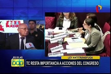 Ley antitránsfuga: TC resta importancia a acciones legales del Congreso