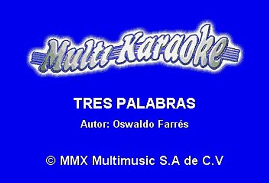 Luis Miguel - Tres Palabras (Karaoke)