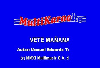 Vicente Fernández - Vete Mañana (Karaoke)