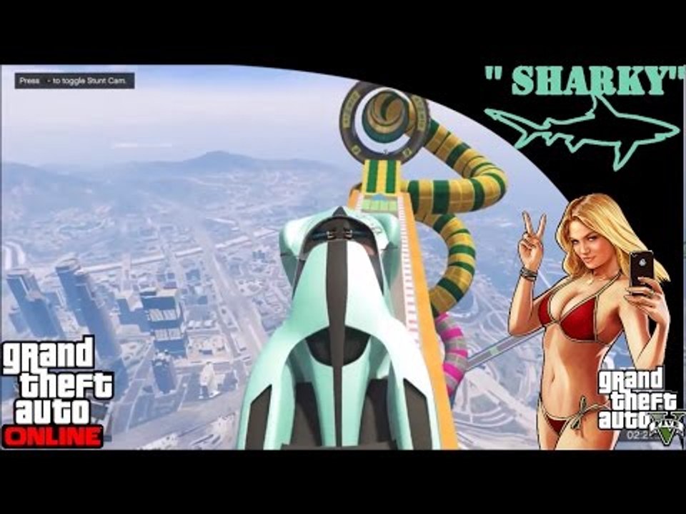 Grand Theft Auto 5 Online | Stunt Race | Epic Hard Roller Coaster, Mega Turtle Boost