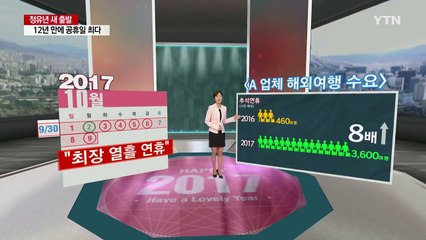 12년 만에 공휴일 최다...황금연휴 기대하시라 / YTN (Yes! Top News)