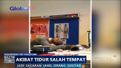 Kocak, Akibat Tidur Salah Tempat Jadi Sasaran Kejahilan