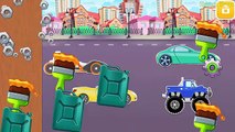 Golpes coches dibujos animados dibujos animados desafío Niños para niño Niños carrera Estados Unidos vídeos k