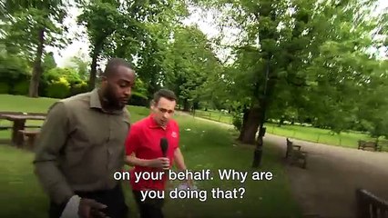 Post fraud gang member flees in confrontation with BBC reporter - BBC News