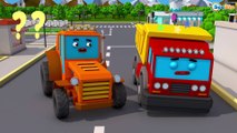 Acidentes Incríveis com Caminhões | Um Caminhão transportador. Desenhos animados para crianças