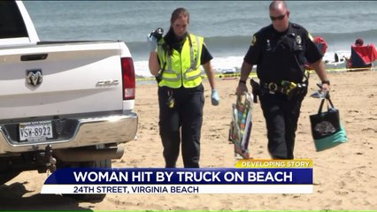Woman Struck by Truck While Sitting in Chair on Virginia Beach