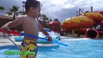 FAMILY FUN TRIP   HUGE Water Slides for kids Splash Pad Wet Water Park! ~ Little LaVignes