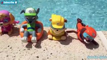 Paw Patrol Pool Party Bath Toys Pup Squirters Underwater Toys Chase, Sky, Rescue Marshall,
