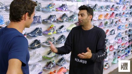 Roger Federer Goes Sneaker Shopping With Complex