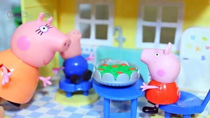En Peppa cerdo lavó George lavado juguetes de dibujos animados de la máquina