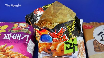 ĂN THỬ VÀ CẢM NHẬN ĐỒ ĂN VẶT HÀN QUỐC- PHẦN 1- SNACK