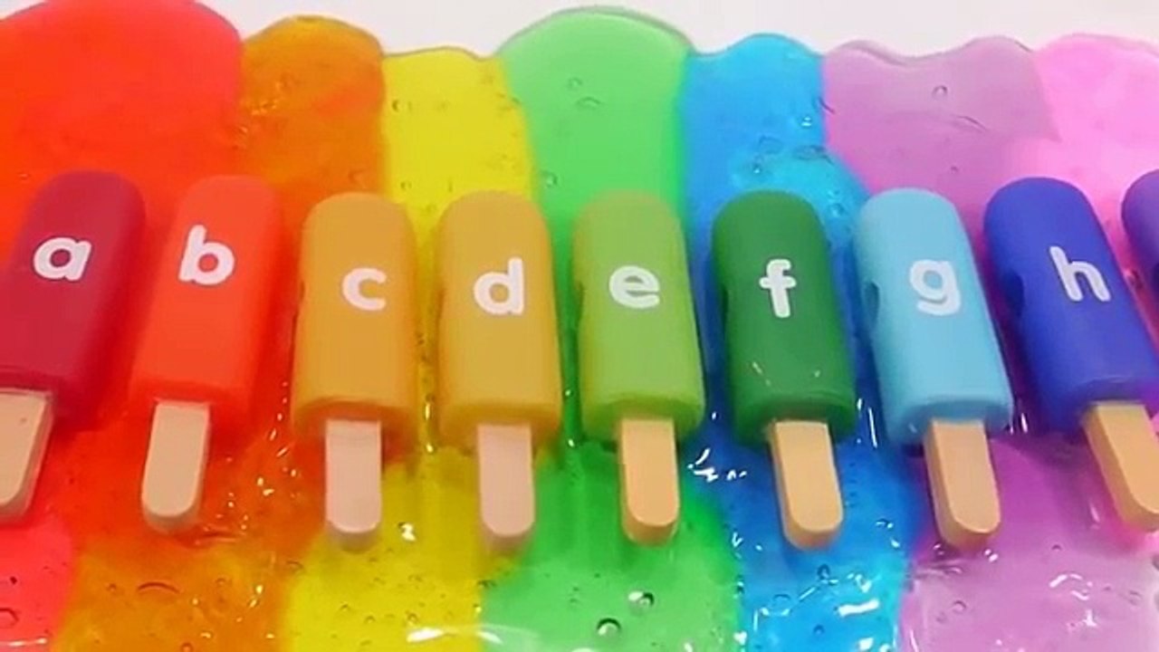 ABC Song | How To Make Alphabet Colours Ice cream Rainbow Slime | kids songs | kinder surp