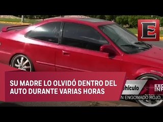 Muere bebé por deshidratación al quedar encerrado en automóvil
